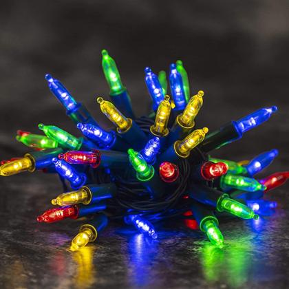 Imagem de Mini String Lights de Natal Dazzle Bright 200LED 64m, pacote com 4