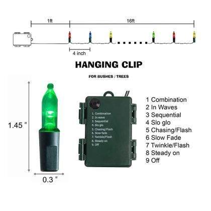 Imagem de Mini String Lights de Natal Dazzle Bright 200LED 64m, pacote com 4