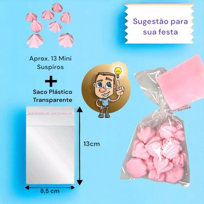 Imagem de Mini Suspiros Caseiro aprox. 600 unid Rosa