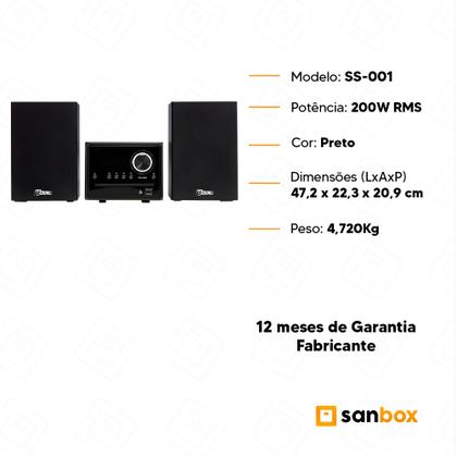 Imagem de Mini System SS-001 SSOUND 200W CD/MP3 Bluetooth Rádio - Bivolt