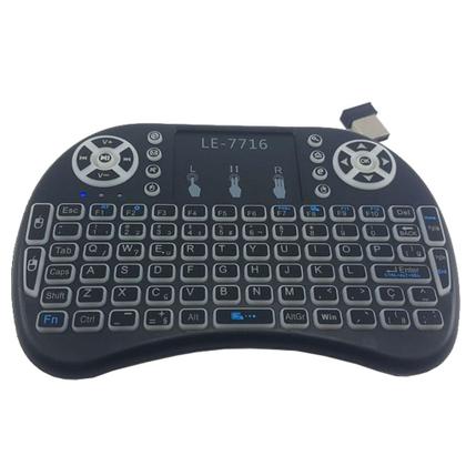 Imagem de Mini Teclado Bluetooth Portátil para Smart TV com LED