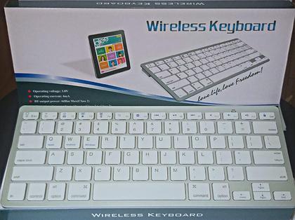 Imagem de Mini Teclado Bluetooth Sem Fio para Tablet e Celular PRATA 