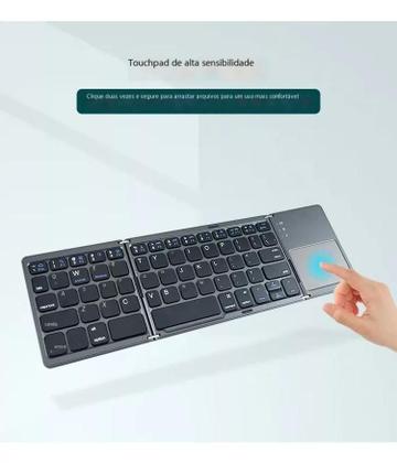 Imagem de Mini Teclado dobrável Touchpad Tablet Telefone Computador
