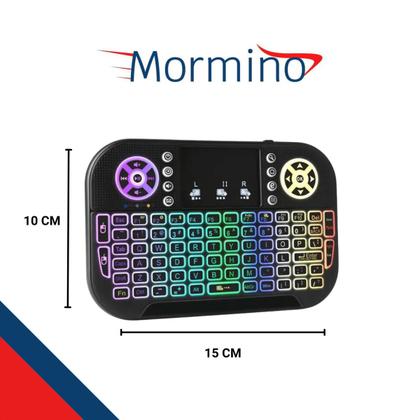 Imagem de Mini Teclado e Mouse Controle Sem Fio Bluetooth wi-fi LED Para Tv Smart Pc Tablet Celular