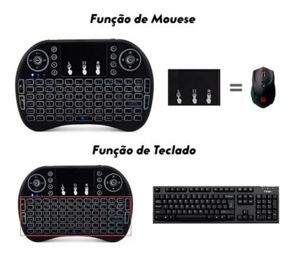 Imagem de Mini Teclado Keyboard Sem Fio Wireless Iluminado Luz Led (MINI TECLADO) - Baisec
