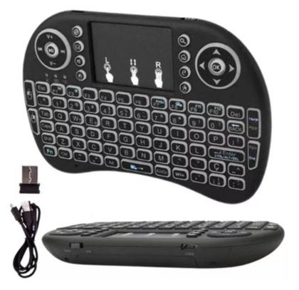 Imagem de Mini Teclado Led Controle Bluetooth RGB Para Smart PC