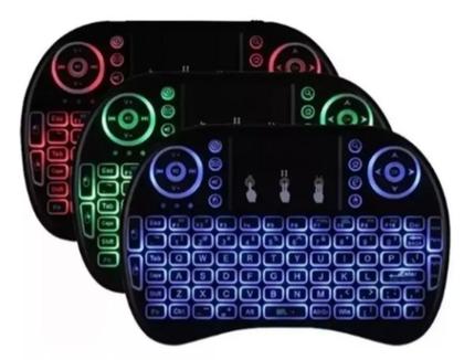 Imagem de Mini Teclado Led Controle Bluetooth RGB Para Smart PC