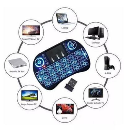 Imagem de Mini Teclado Led Controle Bluetooth RGB Para Smart PC