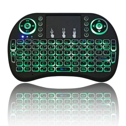 Imagem de Mini Teclado Led Wireless 3 Cores Touch Pad Celular Pc Tv