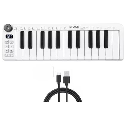 Mini Teclado M-Vave SMK25 Mini Controlador Midi 25 Teclas