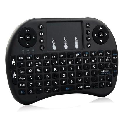 Imagem de Mini Teclado Mouse Sem Fio Touchpad Wireless Wifi Android Tv Usb Ps3 Xbox Preto