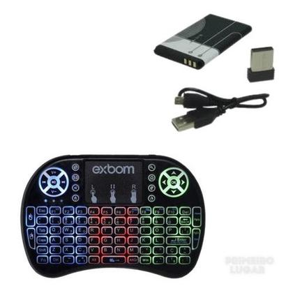 Imagem de Mini Teclado Para Televisão Computador Xbox Tablet exbom Sem Fio