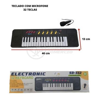 Imagem de Mini Teclado Piano 32 Teclas Musical Karaokê E Microfone