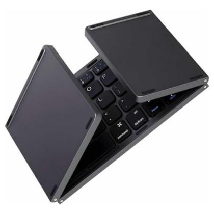 Imagem de Mini Teclado Touch Dobrável Bluetooth Para Celular com cabo c incluso