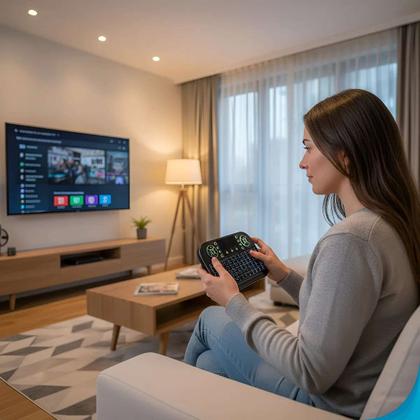 Imagem de Mini Teclado Wireless Com Mouse Touch