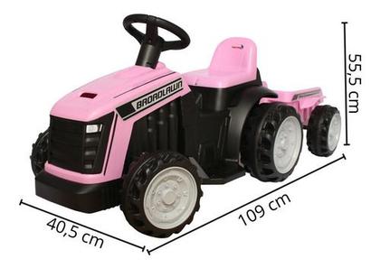 Imagem de Mini Trator Elétrico Carro Infantil Kids Bateria 6v Rosa