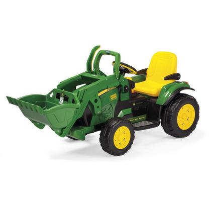 Imagem de Mini Trator Infantil Eletrico Peg Pérego John Deere Ground Loader 12v Verde e Amarelo