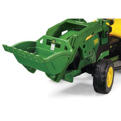Imagem de Mini Trator Infantil Eletrico Peg Pérego John Deere Ground Loader 12v Verde e Amarelo