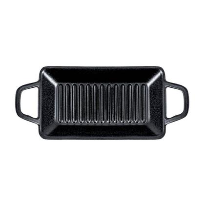 Imagem de Mini Travessa Grill C/ Alça Retangular Melamina Preto 22,5cm