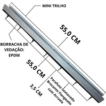 Imagem de Mini Trilho 550mm - Telha Metálica Para Placa Solar 06 Peças