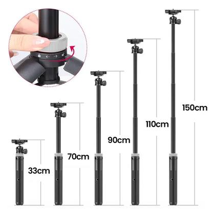 Imagem de Mini Tripé 3 Em 1 Greika Wtn08 Até 150cm Com Suporte Para Smartphone
