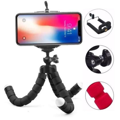 Imagem de Mini Tripé Flexível Celular Portátil Apoio Para Foto e Filmagem
