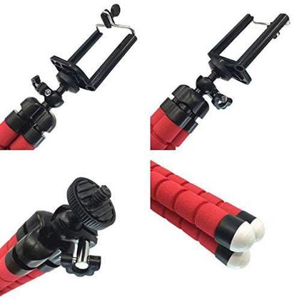 Imagem de Mini Tripé Flexível Portátil C/Suporte Adaptador Celular TRIPE
