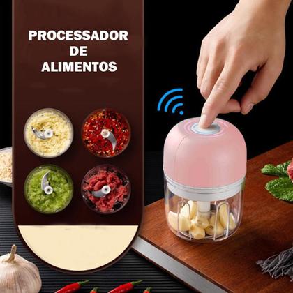 Imagem de Mini Triturador Alho Elétrico Alimentos Processador