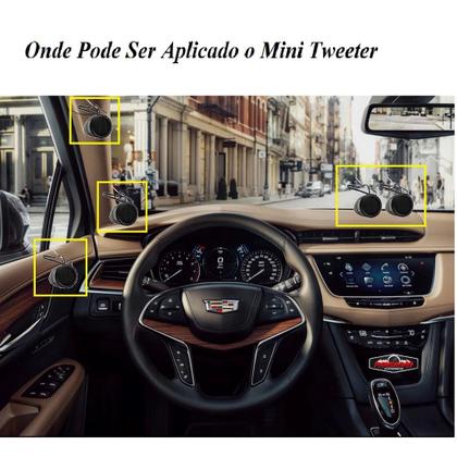Imagem de Mini Tweeter de Painel Automotivo 600w Porta Coluna Tampão 4 Ohms Tweter 80w Rms