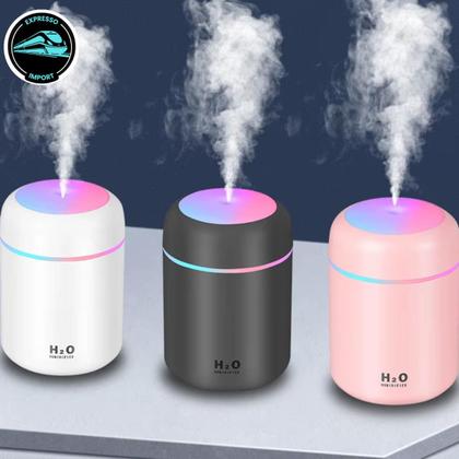 Imagem de Mini Umidificador Portátil com LED Colorido, Branco