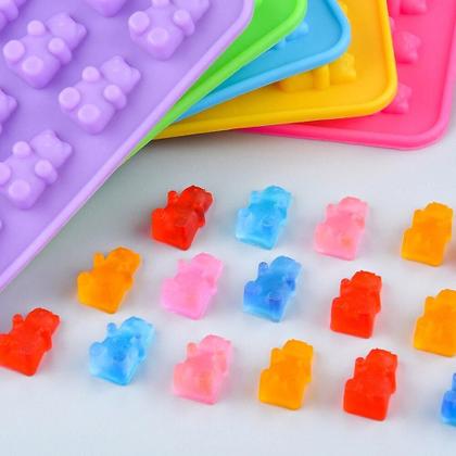 Imagem de Mini ursinho gomado de silicone Candy Mold Wokex com conta-gotas Food G