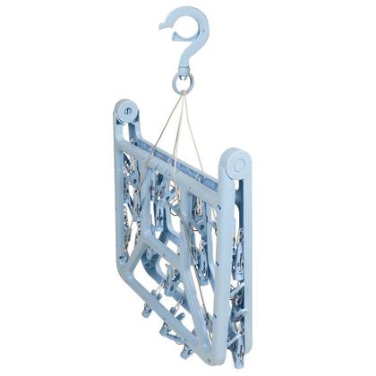 Imagem de Mini Varal Retangular Retrátil Pendurar Roupa Íntima 32 Prendedor Plástico - 6095 Mor