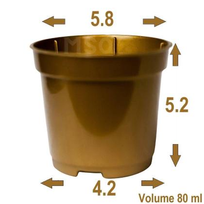 Imagem de mini Vasinhos plástico Coloridos Pote 6 De 80ml Castos E Suculentas - 30 unidades