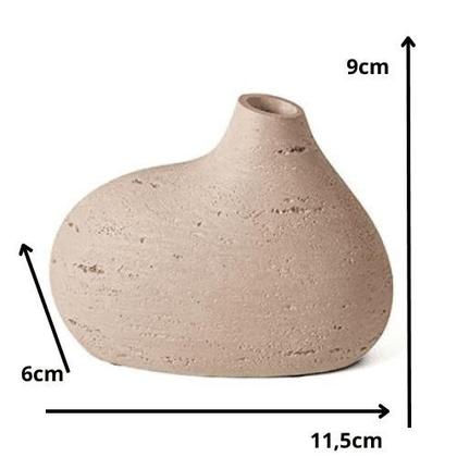 Imagem de Mini Vaso em Poliresina 9,5x11,5x6cm (AxLxP) Bege 16310C Mart