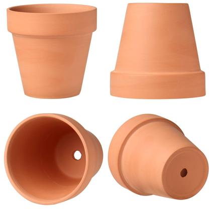 Imagem de Mini vasos de terracota Briful de 8x8x7 cm com conjunto de pires