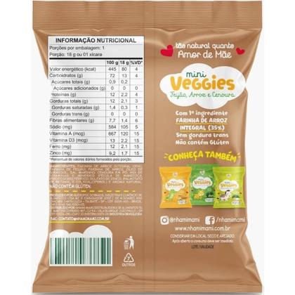 Imagem de MINI VEGGIES FEIJÃO ARROZ E CENOURA 18g - NHAMI MAMI