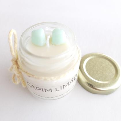 Imagem de Mini Vela Aromática Perfumada Lembrancinha Capim Limão 40g