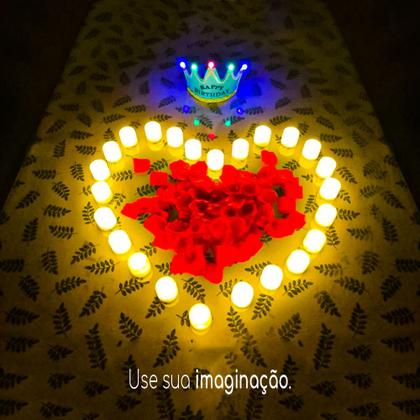 Imagem de Mini Vela Led Eletrônica Artificial Decoração Natal Kit 10