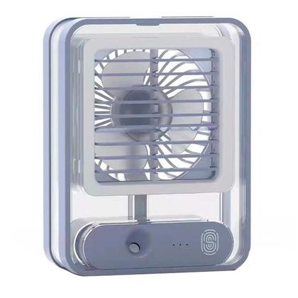 Imagem de Mini Ventilador Abajur Portátil USB 3 Velocidades LED