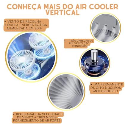 Imagem de Mini Ventilador Climatizador para frescor e umidade!