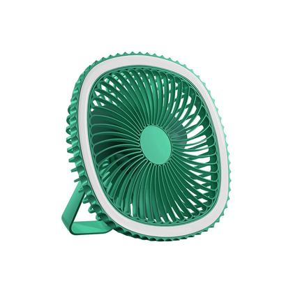 Imagem de Mini Ventilador De Mesa Luz Ring Light Usb Portátil Verde