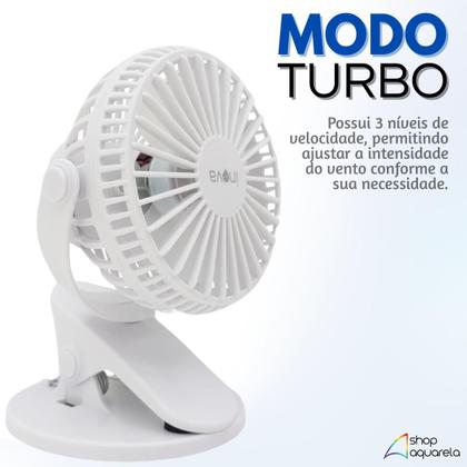 Imagem de Mini Ventilador de Mesa Portátil com Bateria Recarregável