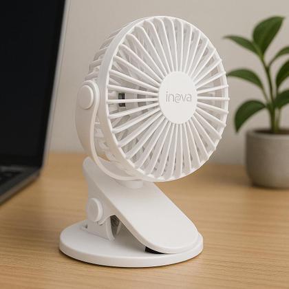 Imagem de Mini Ventilador de Mesa Portátil com Bateria Recarregável