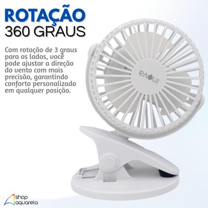 Imagem de Mini Ventilador de Mesa Portátil com Bateria Recarregável