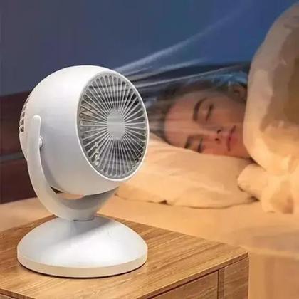 Imagem de MIni Ventilador de Mesa Refrigerador Sala Quarto Escritorio Portatil Silencioso Bivolt Recarregavel