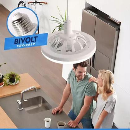 Imagem de Mini Ventilador de Teto Automático com Luzes Rotativas