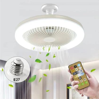 Imagem de Mini Ventilador de Teto Compacto com Design Sofisticado e Iluminação Moderna Presente Dia dos Pais