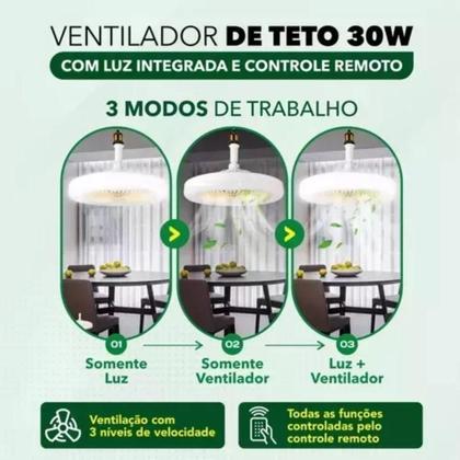 Imagem de Mini Ventilador De Teto Econômico Com Luzes Rotativas