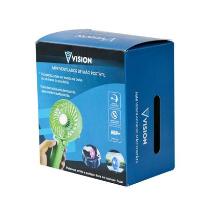Imagem de Mini ventilador dobrável portátil e recarregável usb led