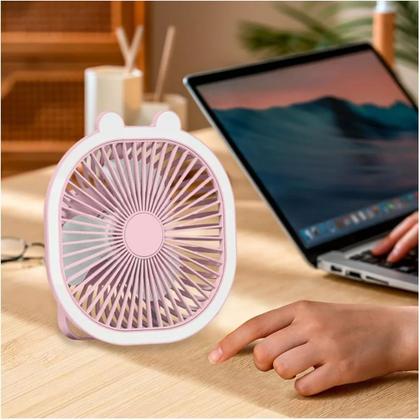 Imagem de Mini Ventilador LED Portátil Recarregável USB 3 Velocidades 048